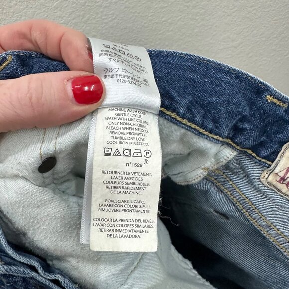 Polo Ralph Lauren Distressed Denim Blue Jeans Pants Mens size 40x36 - Picture 10 of 12